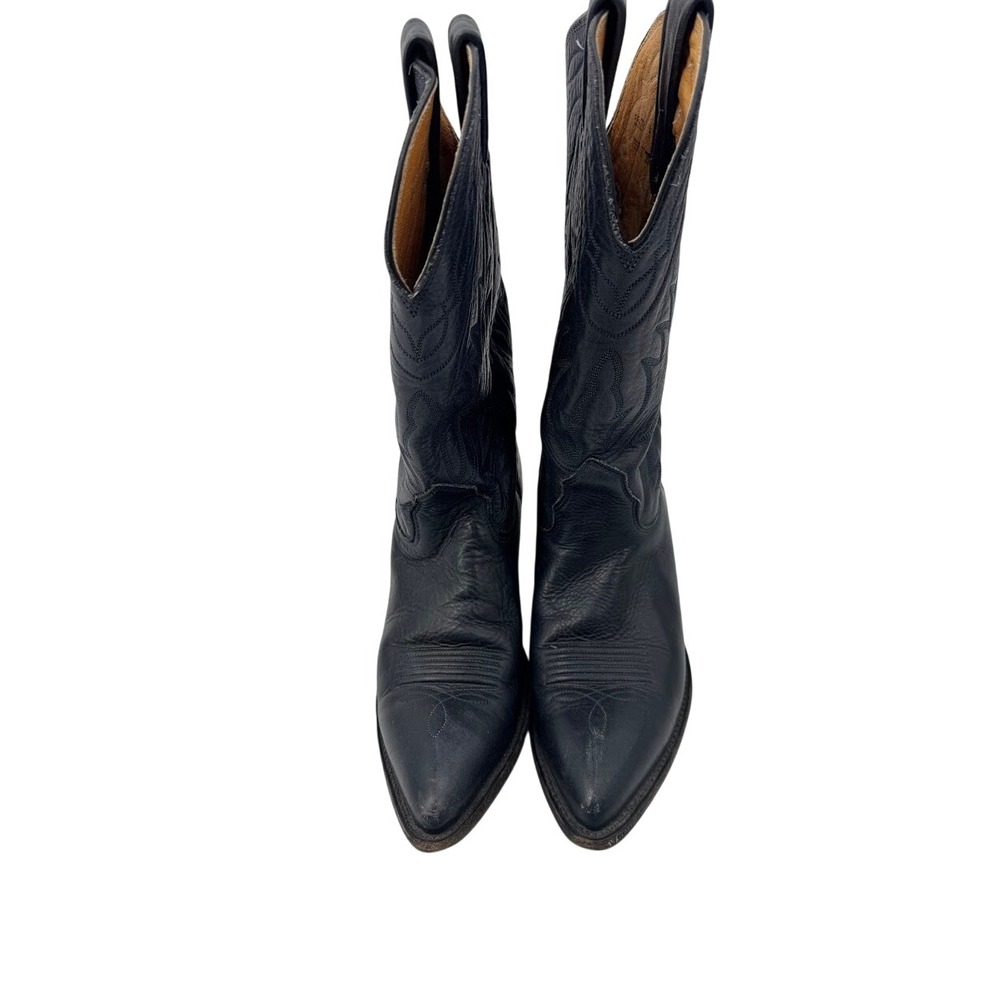Nocona Boots Womens Navy Blue Leather Western Cowboy Boots Made in USA Size 9 B - Picture 2 of 7
